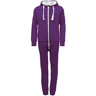 Image of Urban Road Kids Unisex Plain Onesie Boys Girls Youth Toddlers Jumpsuit Playsuit Purple