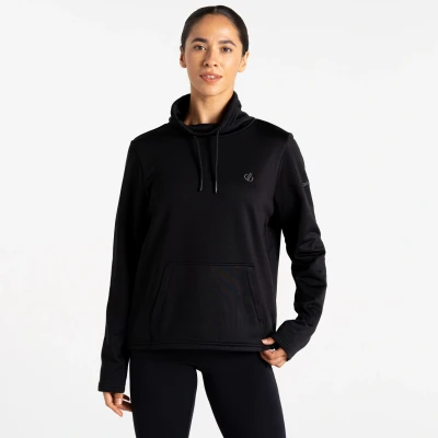 Image of Dare 2b Women&#039;s Lexan Fleece Hoody with Front Kangaroo Pocket, Super Soft Brushed Back Fabric Black