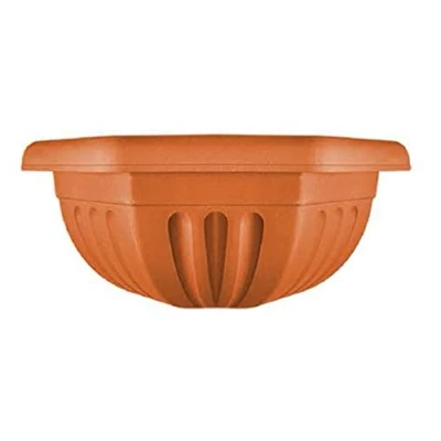 Image of Fence Wall Planter Plant Flower Basket Pot Container Venetian Garden Box Plastic UK (Planter Terracotta 40 cm, 1)