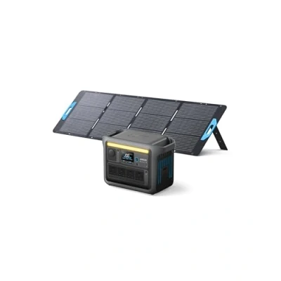 Image of Anker SOLIX C1000 Portable Power Station with 200W Solar Panel, 1800W Generator, LFP (LiFePO4) Battery, 4 AC Outlets, Up to 2400W for Home, Outages, and Outdoor Camping