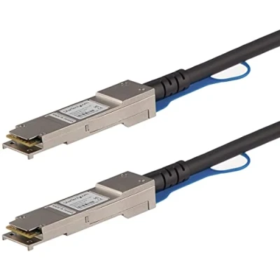 Image of StarTech.com MSA Uncoded Compatible 0.5m 40G QSFP+ to Direct Attach Breakout Cable Twinax 40 GbE Copper DAC Gbps Low Power Passive Transceiver Module (QSFP40GPC05M)