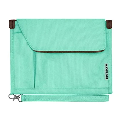 Image of A5 Conference Folder Business Organiser Bag Notepad Carrying Case Document Portfolio (Mint Green)