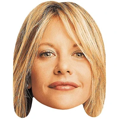 Image of Meg Ryan (Straight Hair) Celebrity Mask, Flat Card Face, Fancy Dress Mask