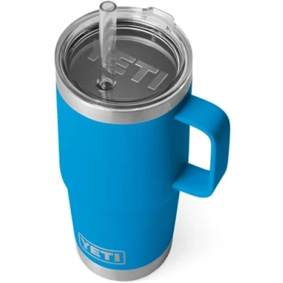 Image of YETI Rambler Straw Mug, 25oz (739ml), Big Wave Blue