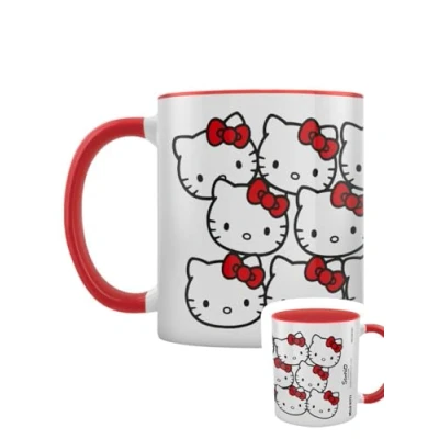 Image of Pyramid International Hello Kitty Many Kittys Red Coloured Inner Mug