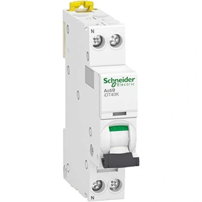 Image of Acti9 iDT40K Circuit Breaker 1P+N 20A C Curve 4500A/4.5kA