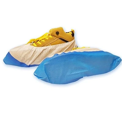 Image of Extra Strong Heavy Duty Disposable Overshoes / Shoe covers Premium CPE Embossed Antislip Sole Boot Protectors (80 Overshoes)