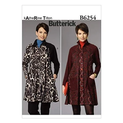 Image of Butterick Patterns 6254 Y,Misses Coat Dress,Sizes XSM(4 6) SML(8 10) MED(12 14), Multi Colour, Y (X Small Medium) US