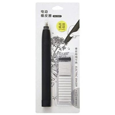 Image of Double Ended Electric Eraser Pen Sketching Erasers with 20 Refills for Artist Drawing Drafting Tool