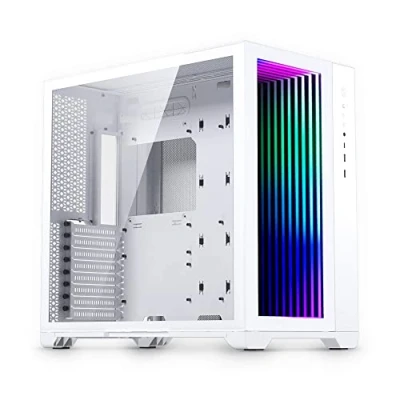 Image of Magniumgear Neo Qube 2 IM, Dual Chamber ATX Mid tower, Digital RGB Infinity Mirror front panel, Tempered Glass Panels, White