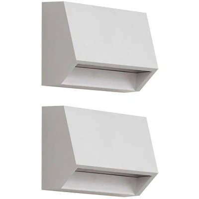 Image of Lindby LED outdoor wall light Appeso, length 10 cm, set of 2