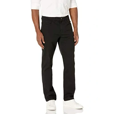 Image of Amazon Essentials Men&#039;s Straight Fit 5 Pocket Comfort Stretch Chino Trousers (Previously Goodthreads), Black, 34W / 33L