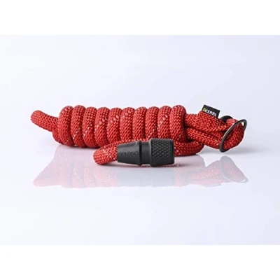 Image of GOLEYGO dog leash rope, red, brightly reflected, size M 1.4 2m, secure magnetic lock, incl. Adapter pin, for small and large dogs up to 60kg, maximum load 200kg