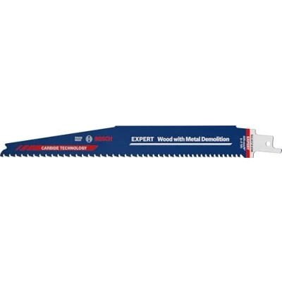 Image of Bosch Professional 1x Expert ‘Wood with Metal Demolition’ S 1167 XHM Reciprocating Saw Blade (for Wood tough metal, Length 225 mm, Accessories Saw)