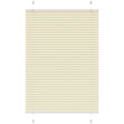 Image of vidaXL Pleated Blind Cream 95x150 cm Fabric Width 94.4 Polyester