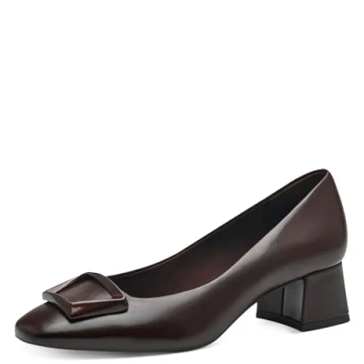 Image of Tamaris Women&#039;s Damen 1 22302 41 Pump, Mahogany Leather, 4 UK