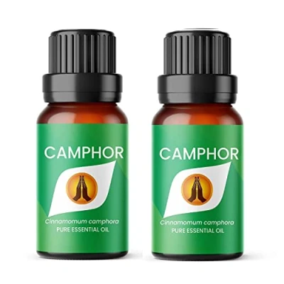 Image of Aroma Energy Camphor Essential Oil 20ml (2 x 10ml Bottles) 100% Pure &amp; Natural