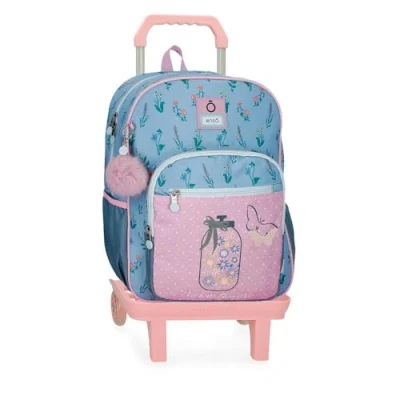 Image of Enso We Love Flowers, pink, Talla Unica, School Backpack with Trolley