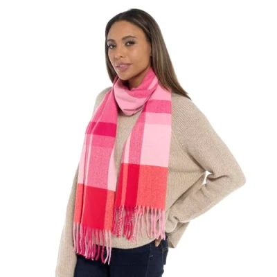 Image of undercover lingerie Ladies Check Scarf GL1013 Pink