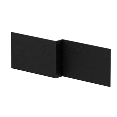 Image of 1700mm Reversible Bath Panel Woodgrain Charcoal Black