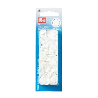 Image of Prym Colour Snaps, Round 12.4mm x 30 sets White