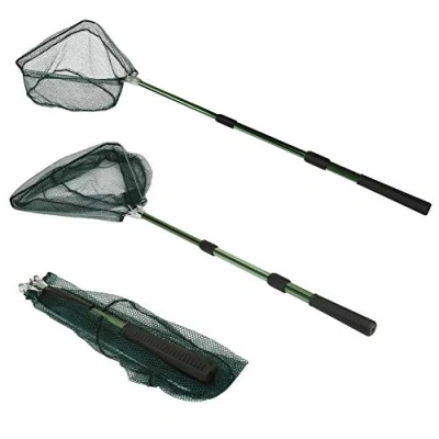 Image of RESTCLOUD Fishing Landing Net with Telescoping Pole, Strong Aluminum Full Extended to 45 Inches