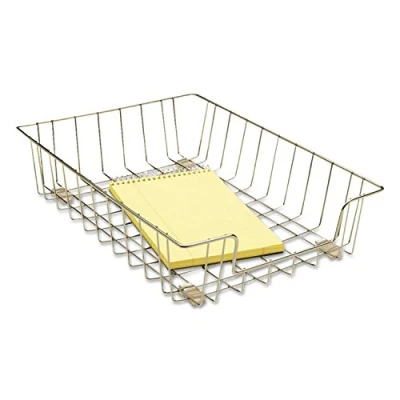 Image of Fellowes Workstation Letter Desk Tray Organizer, Wire, Silver (60012), 3 x 10 14 1/8 in