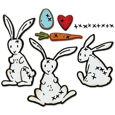 Image of Sizzix Thinlits Die Set 15PK Bunny Stitch by Tim Holtz, 666293