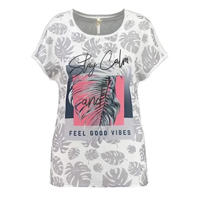 Image of Key Largo Women&#039;s Calm Round T Shirt, Silver, XS