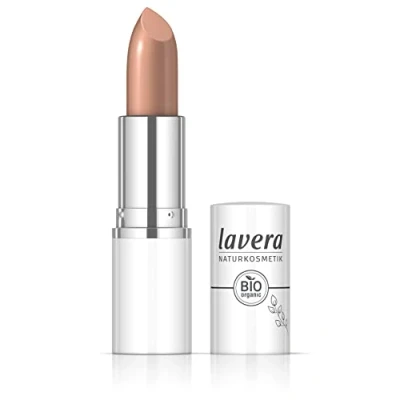 Image of lavera Cream Glow Lipstick Antique Brown 01 Intense colour Shiny finish High wearing comfort Up to 6 hours hold Vegan Natural cosmetics (1x 18 g)