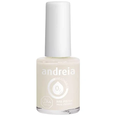 Image of Andreia Halal Breathable Nail Polish Water Permeable Vegan and Cruelty Free Colour B22 Milky White 10.5ml
