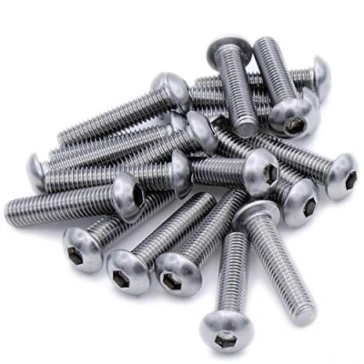 Image of M3 (3mm x 16mm) Hex Socket Button Machine Screw (Bolt) Stainless Steel (A2) (Pack of 20)