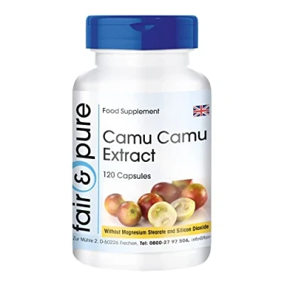 Image of Fair &amp; Pure® Camu Capsules 500mg Vegan 120 Natural Vitamin C