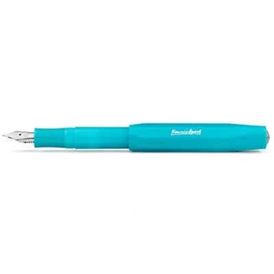 Image of Kaweco FROSTED SPORT Fountain Pen Light Blueberry I Premium for Ink Cartridges Exclusive 13 cm Nib: BB (Extra Broad)