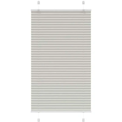 Image of vidaXL Pleated Blind Light Grey 75x150 cm Fabric Width 74.4 Polyester