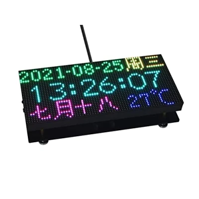 Image of Waveshare RGB LED Matrix Panel 64x32 Pixels, 3mm Pitch, 2048 Individual LEDs Bare Screen, Support Raspberry Pi, Arduino, ESP32, Allow Displaying Text Colorful Image Animation (192mmx96mm)