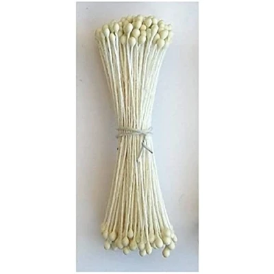 Image of Art of cake® Flower Stamens Round Dull , Small Heads (1.5mm) 144pcs / Bunch Cream Colour 1.5mm