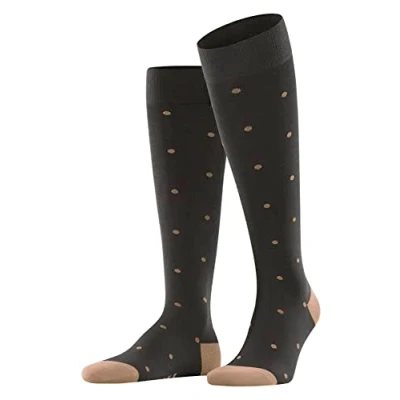 Image of FALKE Men&#039;s Dot M KH Cotton Long Patterned 1 Pair Knee High Socks, Brown (Brown 5931), 8.5 11