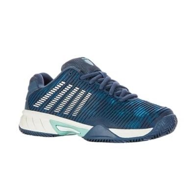 Image of K Swiss Performance Hypercourt Express 2 HB Tennis Shoes, Indian Teal/Star White/Moonstruck, UK