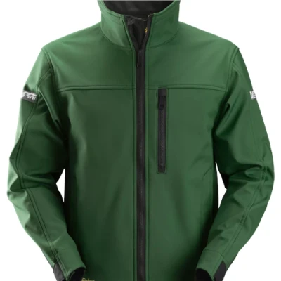 Image of Snickers AllroundWork Softshell Jacket Forest Green/Black M Regular