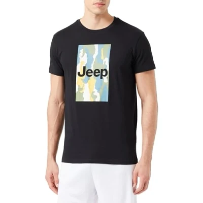 Image of JEEP O102905 B000 J Man T Shirt CamouBark Large Print J23W Black XXL