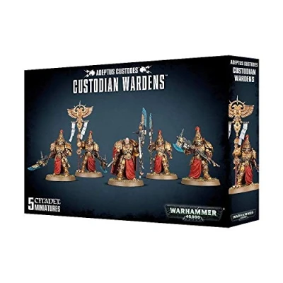 Image of Games Workshop Warhammer 40k Adeptus Custodes Custodian Wardens, Black