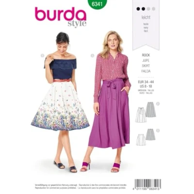Image of Burda Style Sewing Pattern B6341 Misses&#039; Inverted Pleat Skirt