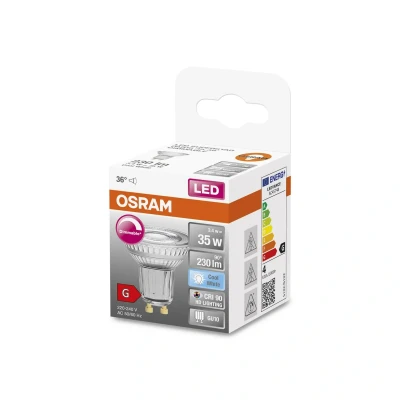 Image of OSRAM reflector LED bulb GU10 3.4 W 940 230 lm dim