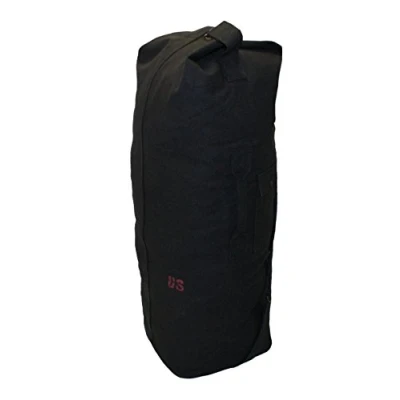 Image of New US Army Style Kit Duffle Shoulder Bag (Black)