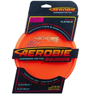 Image of Aerobie Squidgie Disc Spoiler Rim Design for Long Accurate Flights, Perfect Learning to Throw &amp; Catch, Fun Frisbee Kids Teens Adults, Ages 5+