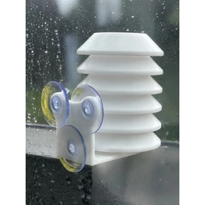 Image of Smart outdoor temperature &amp; humidity sensor Zigbee easy fit with suction cups