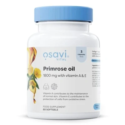 Image of Osavi Primrose Oil with Vitamin A &amp; E, 1800mg 60 softgels