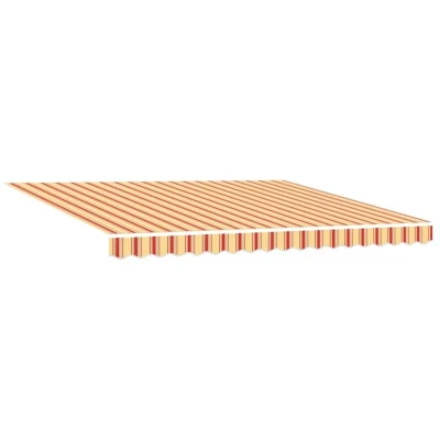 Image of Vidaxl Manual Retractable Awning with led Yellow and Orange 400x300 cm