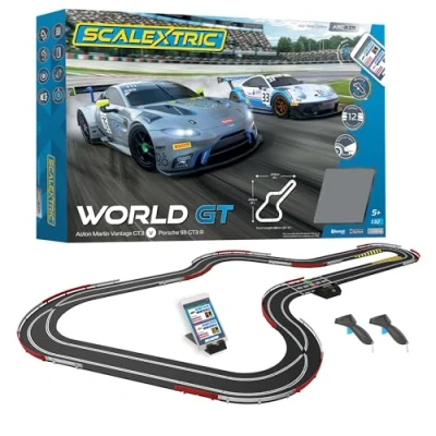 Image of Scalextric Digital Racing Track Sets for Kids ARC AIR: World GT Race Set App Controlled Electric Ages 8+, Slot Car Tracks, Multi 1:32 Scale Boys Birthday Gifts